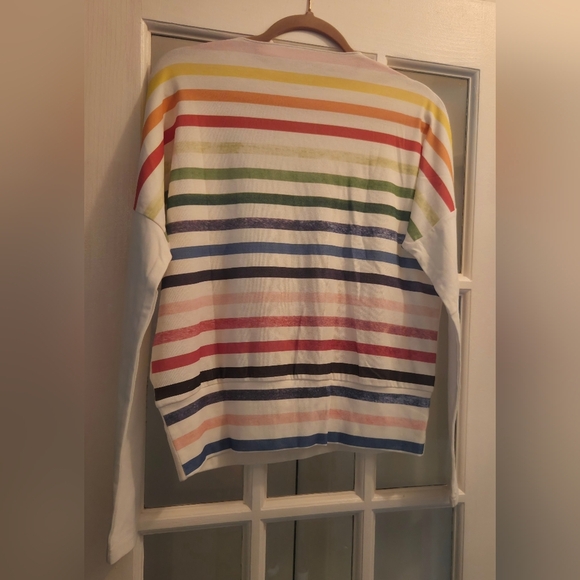 Aleeza Multi-Color Splash Long Sleeve Top- Abstract - Picture 2 of 4